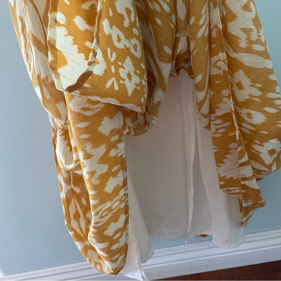 STEVE MADDEN BB DAKOTA Turtle Island maxi Dress In Yellow size 10 - Picture 7 of 10